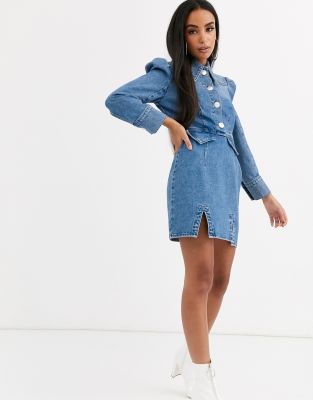 denim mini shirt dress