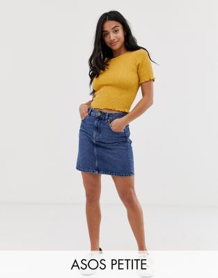 asos jeans skirt