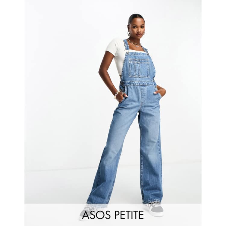 ASOS DESIGN denim overall in stonewash blue  Rompers womens jumpsuit,  Overalls outfit, Denim overalls