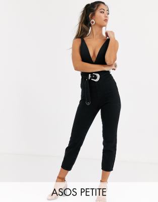 denim plunge jumpsuit