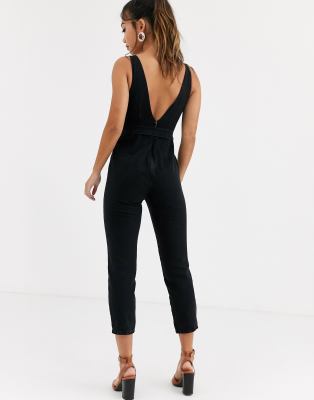 petite plunge jumpsuit