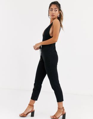 petite plunge jumpsuit