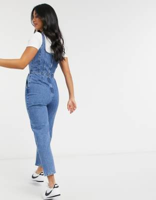 petite denim jumpsuit