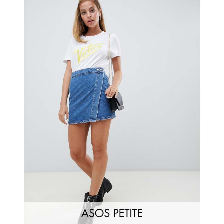 【SATIIIZ】Esop denim wrap skirt SATIIIZ (サティーズ) - エフデニムラップスカート / Esop denim