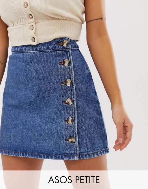 Asos design clearance denim wrap skirt