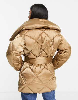 bronze down coat