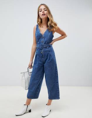 asos denim playsuit