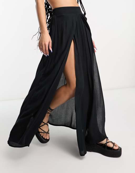 Petite double hotsell split maxi skirt