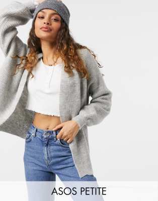 boxy grey cardigan