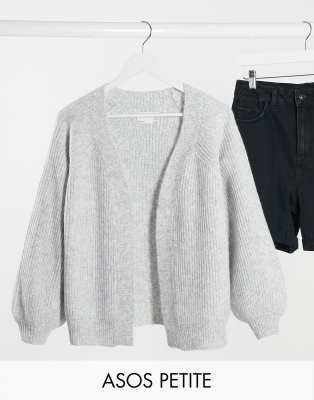 boxy grey cardigan