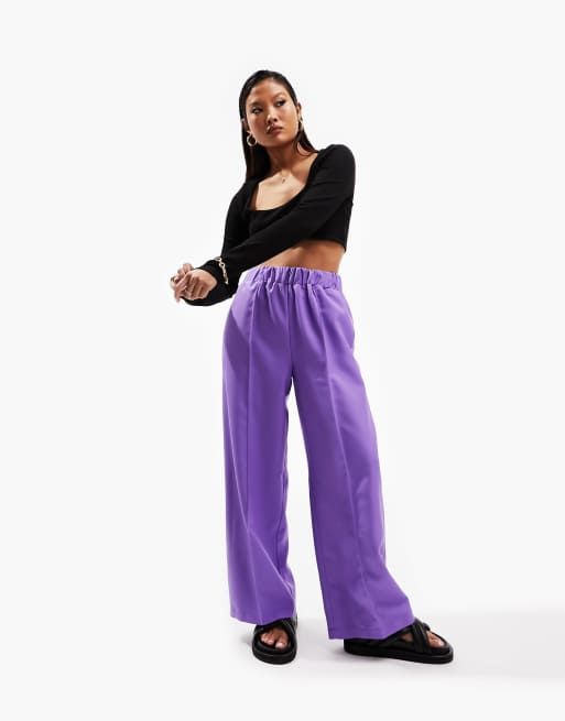 Purple tailored sale trousers