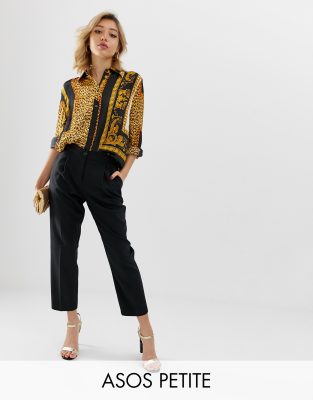 asos petite black trousers