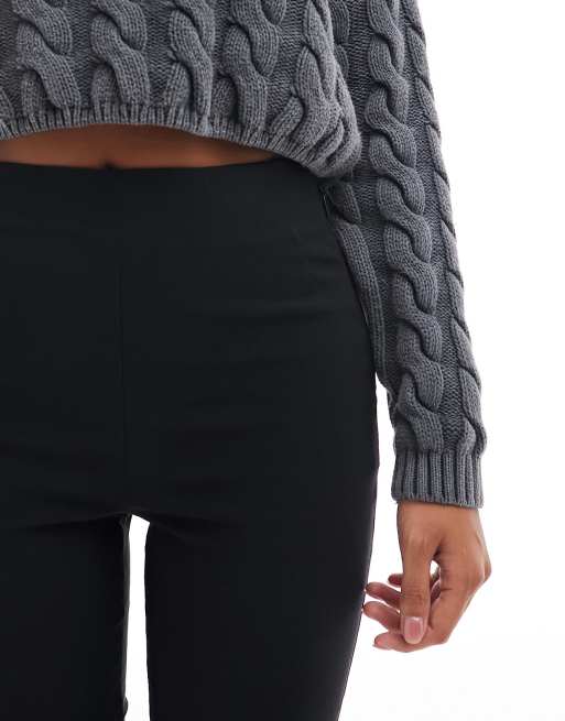 ASOS DESIGN Petite – Elegante Hose in Schwarz mit engem Schnitt und hohem Bund, 5 von 5