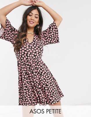 asos black swing dress
