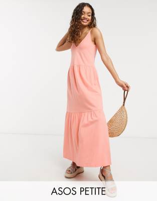 asos peach maxi dress