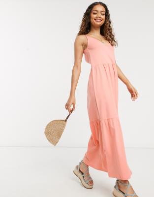 asos peach maxi dress