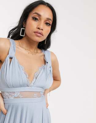 asos sky blue dress