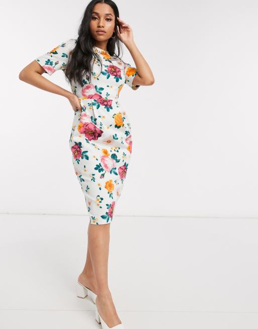 ASOS DESIGN Petite – Exklusives Midikleid mit Blumenmuster, 4 von 4