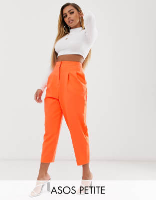 orange tapered trousers