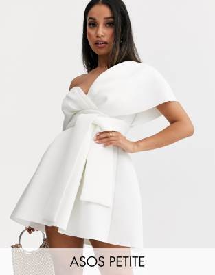 asos design fallen shoulder tux prom midi dress