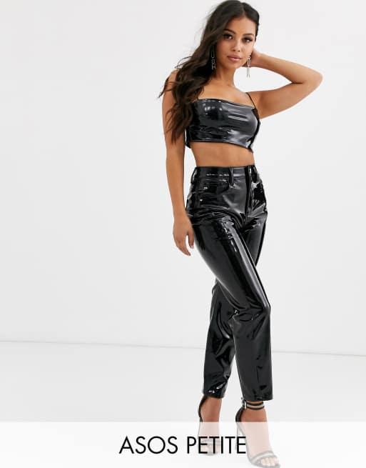 black slim mom jeans