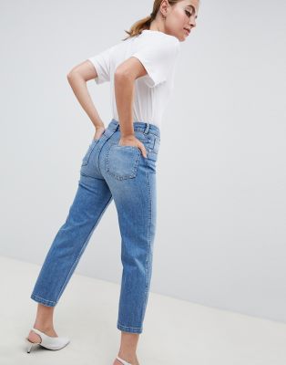 high rise straight leg jeans petite