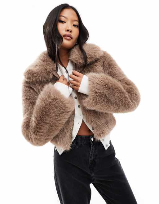 New look faux fur bomber hotsell