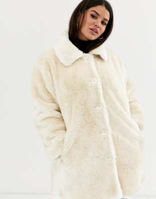 asos petite faux fur coat