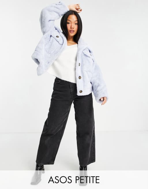 Asos denim jacket with fur best sale