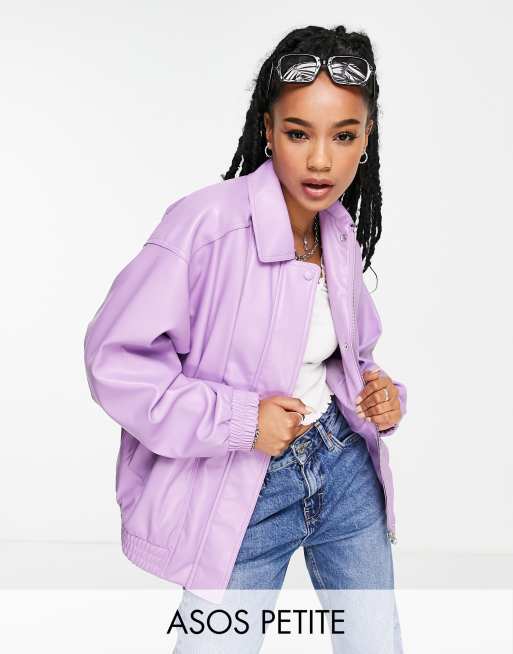 ASOS DESIGN hero borg jacket in pink