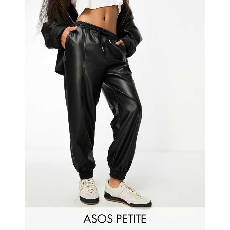 Leather best sale joggers zara