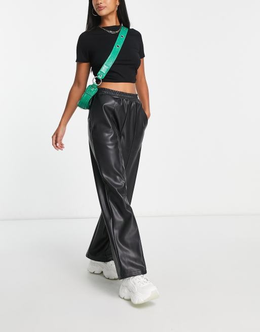 Petite Faux Leather Trouser