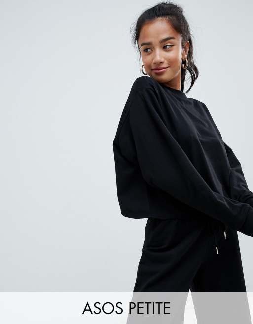 ASOS DESIGN Petite - Felpa con apertura e incrocio sulla schiena e pantaloni da casa, 2 di 3