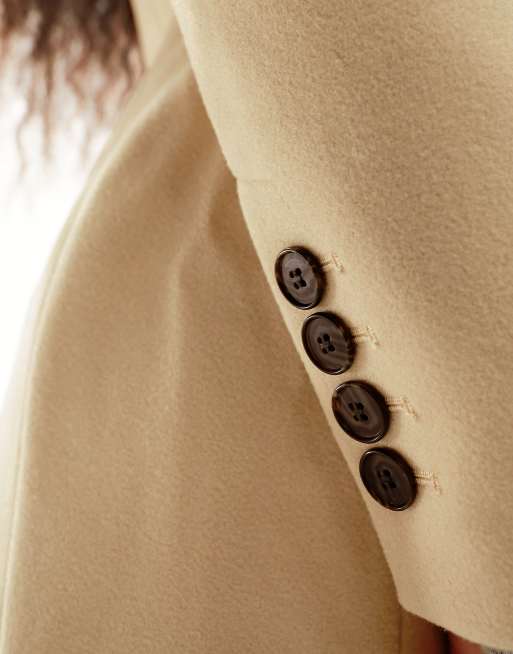 Fitted camel outlet wool coat womens