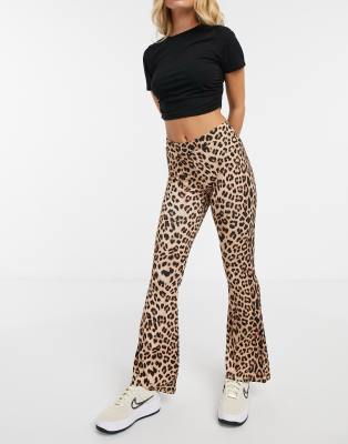 petite leopard print trousers