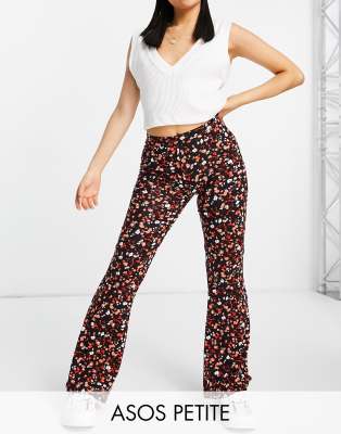 red flare trousers