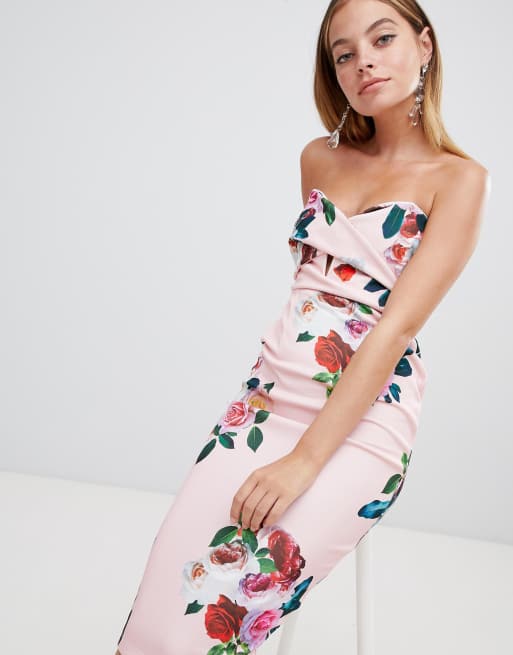 Asos floral 2024 scuba dress