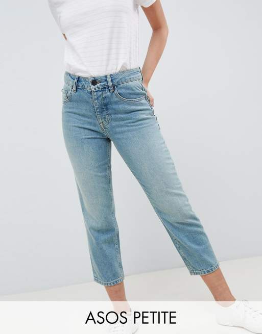 ASOS DESIGN Petite Florence authentic straight leg jeans in light green