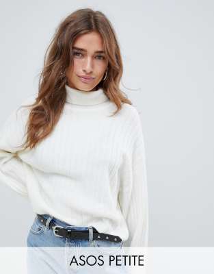 fluffy polo neck jumper