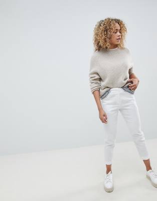 asos design fluffy jumper in rib