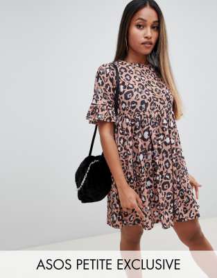 leopard smock dress