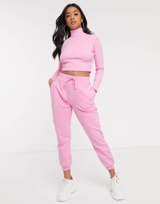 Roze top best sale lange mouw