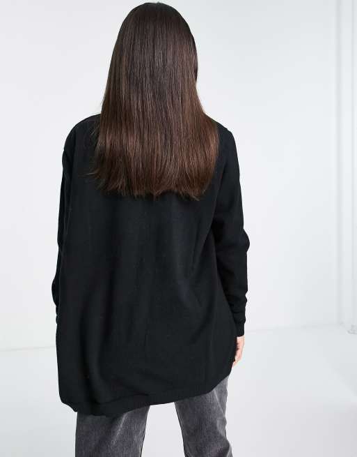 ASOS DESIGN Petite - Gilet en maille fine - Noir, 4 de 4