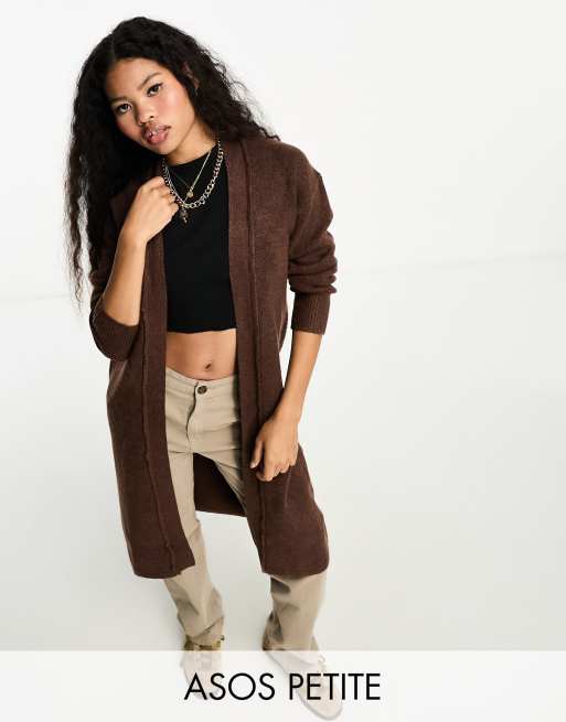 Gilet long marron hot sale