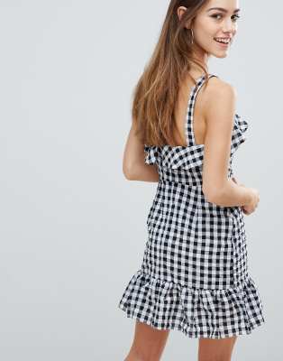 gingham mini dress