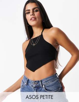 plain black halter top