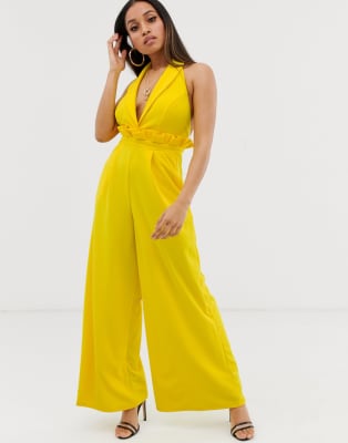 yellow petite jumpsuit