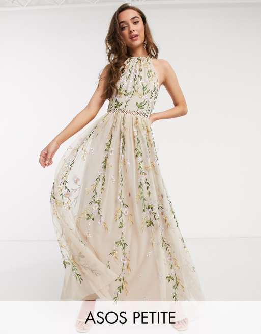 Petite long floral outlet dress