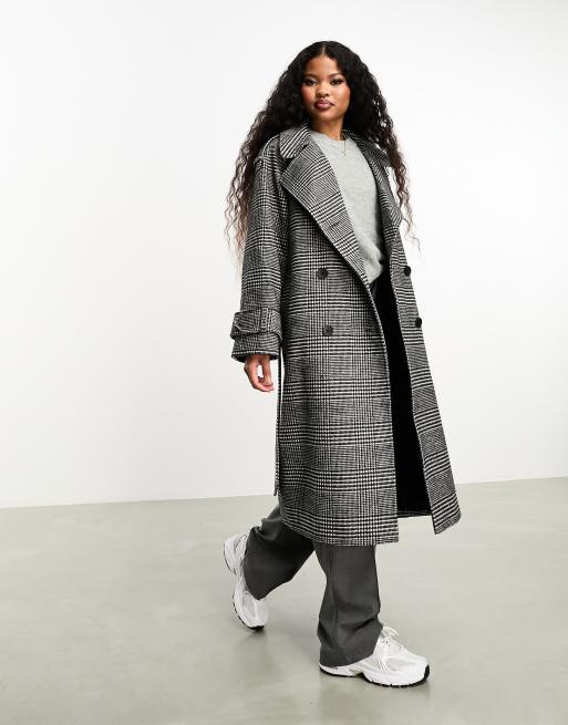 Petite check coat shop