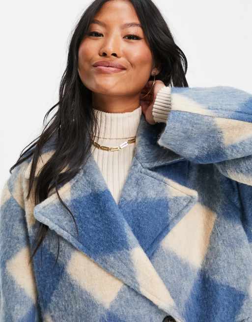 ASOS DESIGN Petite – Hero – Rutig kappa i oversize, 3 av 4